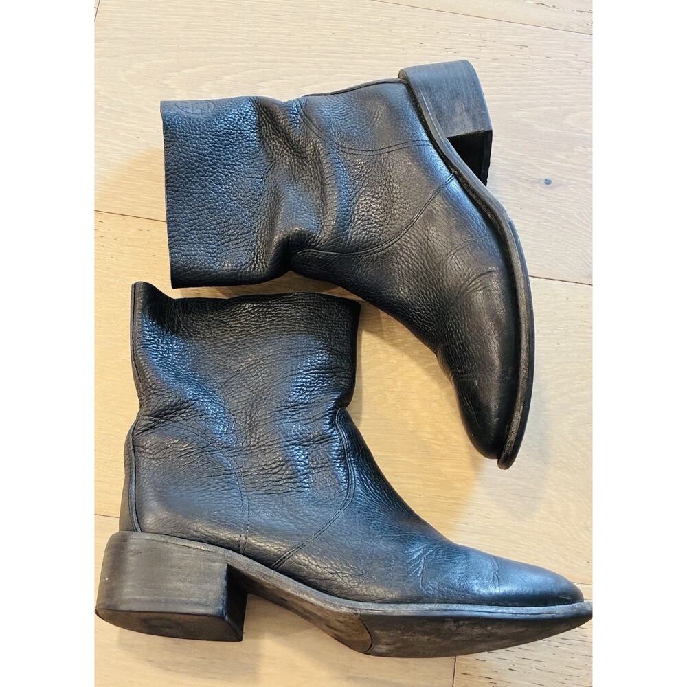 Tory Burch Siena Black Leather Ankle Boots Size 8 - Picture 5 of 8